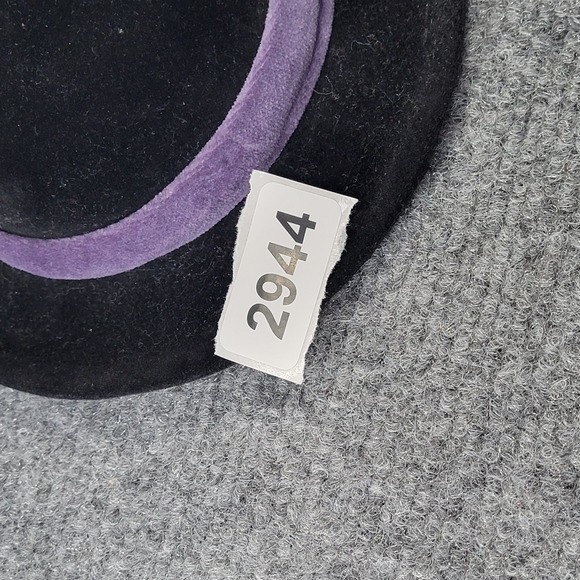 American Girl Samantha Black Velvet Hat Purple Band Pleasant Company - Picture 5 of 5